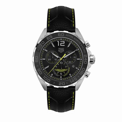 TAG Heuer Formula 1 Chronograph Quartz 43 Stainless Steel / Aston Martin / Calf